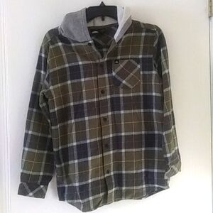 Quiksilver hooded flannel shirt